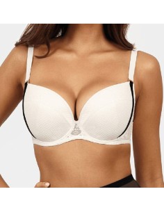 Sujetador push-up con relleno y encaje Blanche