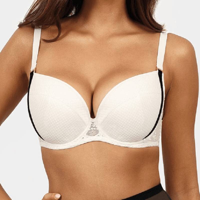 Sujetador push-up con relleno y encaje Blanche