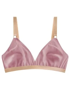 Bralette de algodón orgánico sostenible en tono rosa Miss Liberté Skin