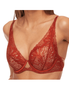 Sujetador push-up de encaje para escote profundo Firebird