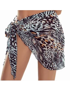 Pareo playa mujer corto estampado animal print Sharp