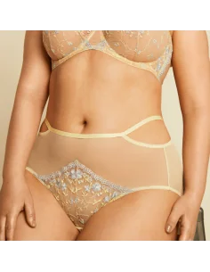 Bragas de mujer transparentes con bordado floral Forget-Me-Not